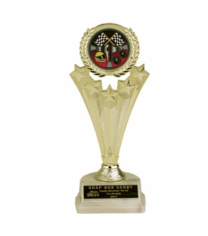 08-3/4 INCH STAR TROPHY, HOLDS MYLAR INSERT