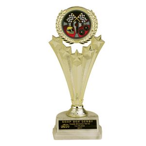 08-3/4 INCH STAR TROPHY, HOLDS MYLAR INSERT