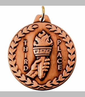 1-1/2 Inch Customizable 3rd Place Medal in Bronze