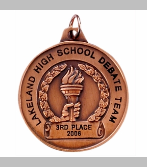 1-1/2 Inch in Diameter Achievement Medal in Bronze with Customizable Options