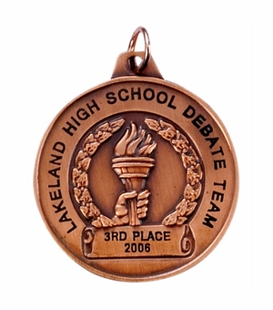 1-1/2 Inch in Diameter Achievement Medal in Bronze with Customizable Options