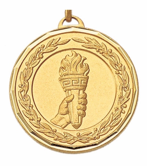 1-1/4 Inch Die-Struck Achievement Medal in Gold, Silver, or Bronze
