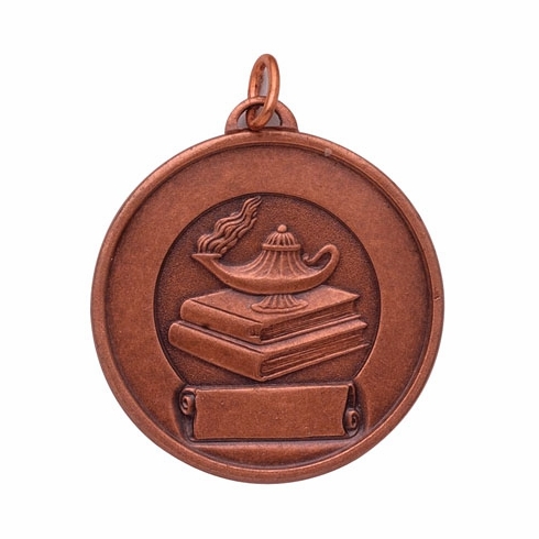 1-1/2 Inch in Diameter Academic Medal in Bronze with Customizable Options