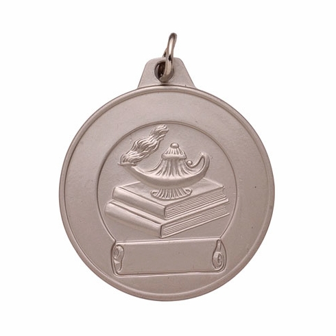 1-1/2 Inch in Diameter Academic Medal in Silver with Customizable Options