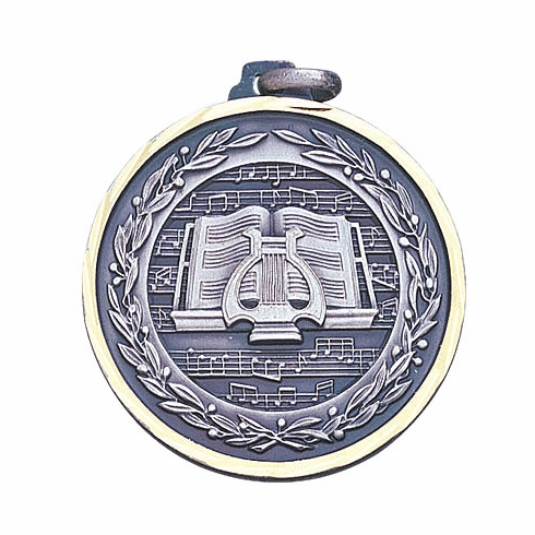 1-1/2 INCH MUSIC LYRE, MUSIC PAGE WITH WREATH - MULTIPLE COLORS