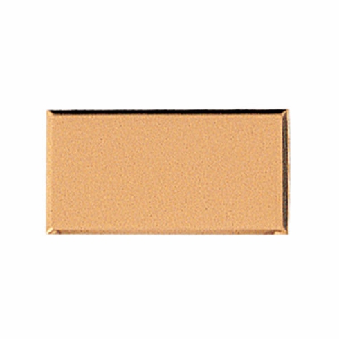 1-1/2 X 3 INCH GOLD EMBOSSED ALUMINUM PLATE, BEVELED BORDERS