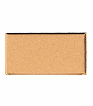 1-1/2 X 3 Inch Gold Embossed Aluminum Plate with Beveled Borders