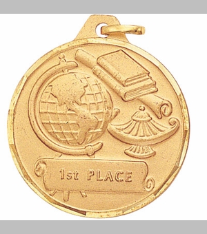 1-1/4 Inch Die-Struck 1st Place Medal in Gold