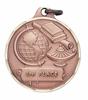 1-1/4 Inch Die-Struck 3rd Place Medal in Bronze