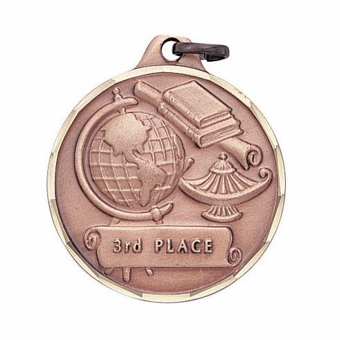 1-1/4 Inch Die-Struck 3rd Place Medal in Bronze
