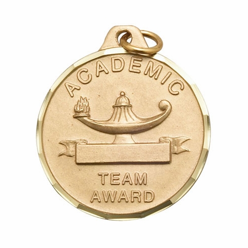1-1/4 Inch Die-Struck Academic Team Award Medal in Gold