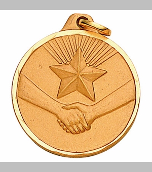 1-1/4 Inch Die-Struck Achievement Recognition Medal in Gold, Silver, or Bronze