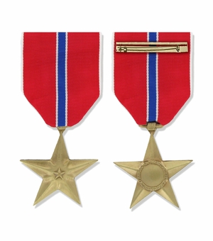 1-1/4 INCH BRONZE STAR MILITARY MEDAL