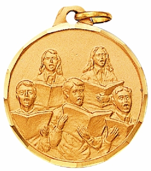 1-1/4 Inch Die-Struck Choir Themed Medal in Gold, Silver, or Bronze