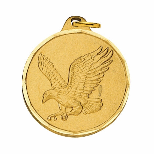 1-1/4 Inch Die-Struck Eagle Themed Medal in Gold, Silver, or Bronze