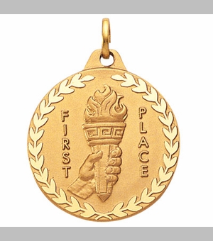 1-1/4 Inch First Place Medal in Gold