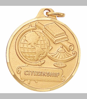 1-1/4 Inch Die-Struck Citizenship Medal in Gold