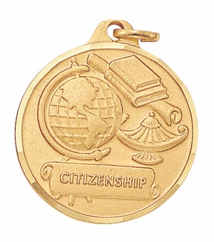 1-1/4 Inch Die-Struck Citizenship Medal in Gold