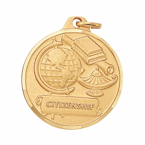 1-1/4 Inch Die-Struck Citizenship Medal in Gold