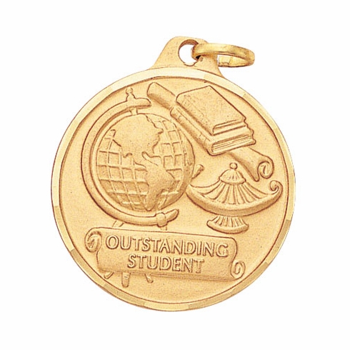1-1/4 Inch Die-Struck Outstanding Student Medal in Gold