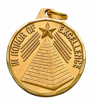 1-1/4 Inch Excellence Medal in Gold