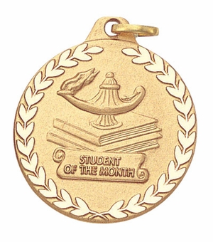 1-1/4 Inch Student of the Month Medal in Gold