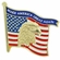 1-1/4 INCH "MAKE AMERICA GREAT AGAIN" EAGLE FLAG LAPEL PIN