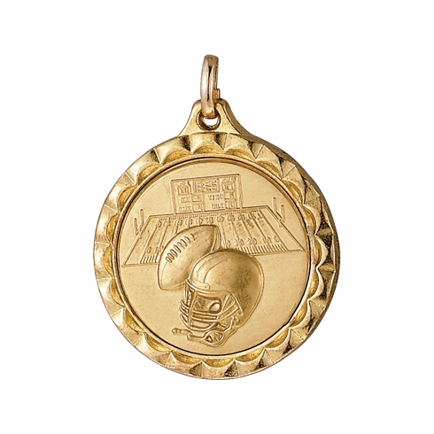 1 1/4 INCH MEDAL FRAME, FOOTBALL 1 INCH MEDALLION - MULTIPLE COLORS