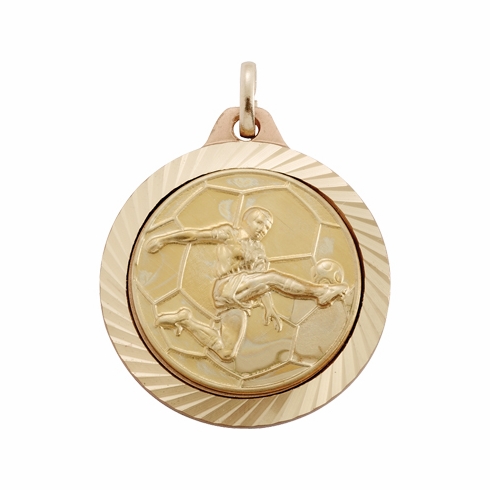 1 1/4 INCH MEDAL FRAME, SOCCER MALE 1 INCH MEDALLION - MULTIPLE COLORS