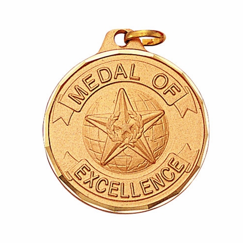 1-1/4 Inch Medal of Excellence in Gold