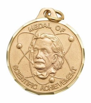 1-1/4 Inch Die-Struck Medal of Scientific Achievement in Gold, Silver, or Bronze