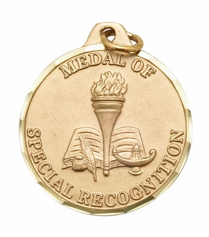 1-1/4 Inch Die-Struck Medal of Special Recognition in Gold