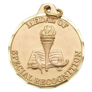 1-1/4 Inch Die-Struck Medal of Special Recognition in Gold