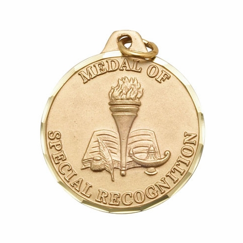 1-1/4 Inch Die-Struck Medal of Special Recognition in Gold