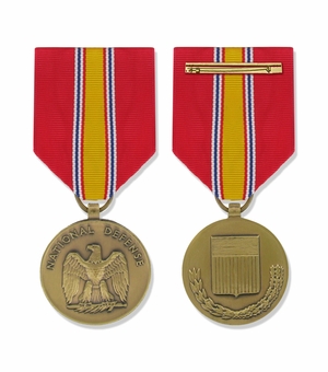 1-1/4 INCH NATIONAL DEFENSE SERVICE MILITARY MEDAL