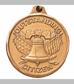 1-1/4 Inch Outstanding Citizen Medal in Gold, Silver, or Bronze