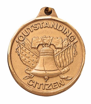 1-1/4 Inch Outstanding Citizen Medal in Gold, Silver, or Bronze