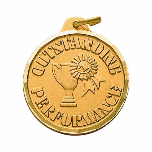 1-1/4 Inch Outstanding Performance Medal in Gold