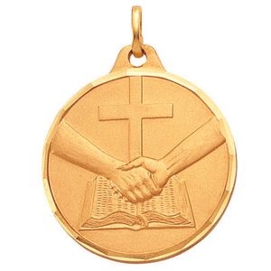 1-1/4 Inch Partners in Faith Medal in Gold, Silver, or Bronze