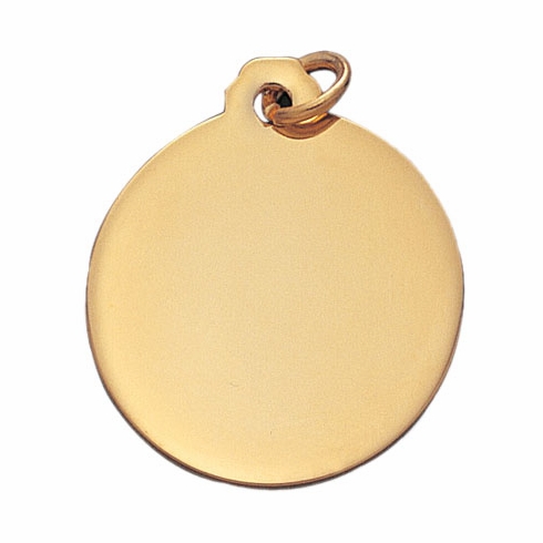 1-1/4 Inch in Diameter Customizable Polished Gold Medal