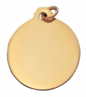 1-1/4 Inch in Diameter Customizable Polished Gold Medal