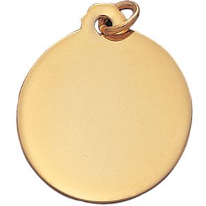 1-1/4 Inch in Diameter Customizable Polished Gold Medal