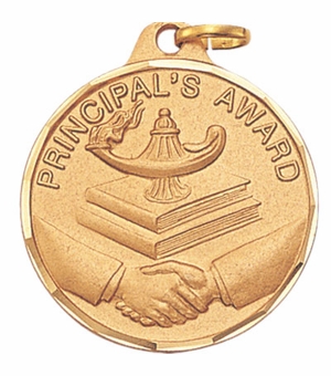 1-1/4 Inch Die-Struck Principal's Award Medal in Gold