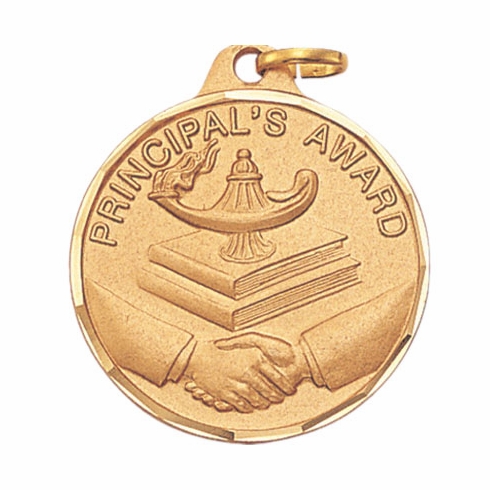 1-1/4 Inch Die-Struck Principal's Award Medal in Gold