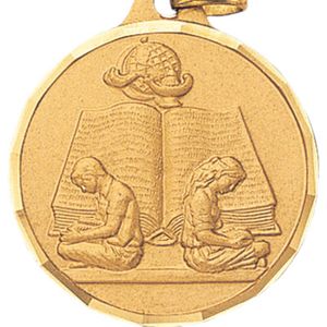 1-1/4 Inch Die-Struck Reading Themed Medal in Gold, Silver, or Bronze