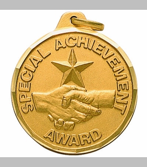 1-1/4 Inch Special Achievement Award Medal in Gold