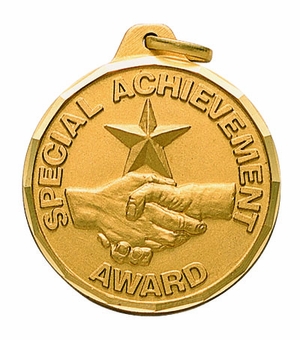 1-1/4 Inch Special Achievement Award Medal in Gold