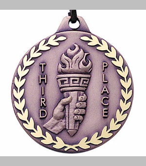 1-1/4 Inch Third Place Medal in Bronze