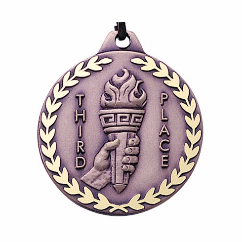 1-1/4 Inch Third Place Medal in Bronze