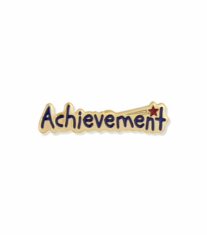1-1/8 Inch in Width Etched-Enameled Achievement Pin
